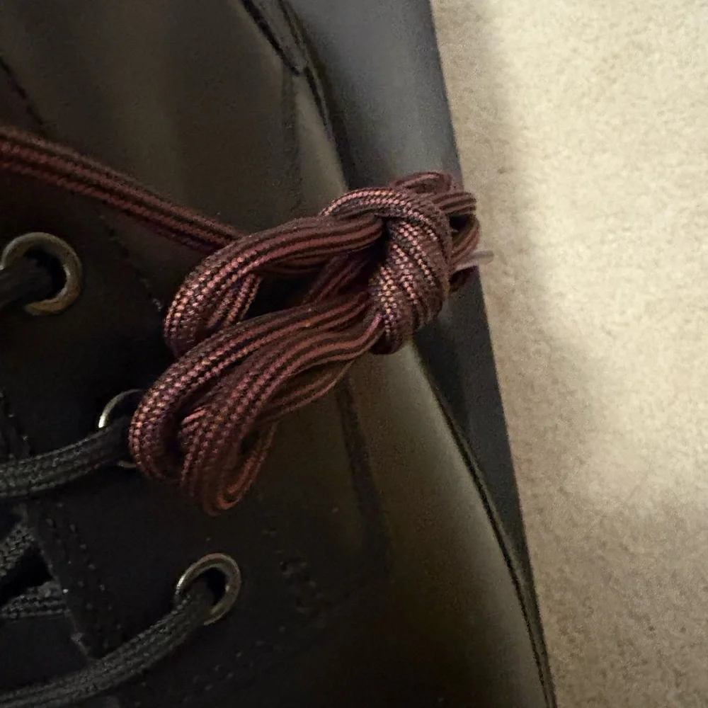 UGG Black Leather Seton Lace-Up Boots 12